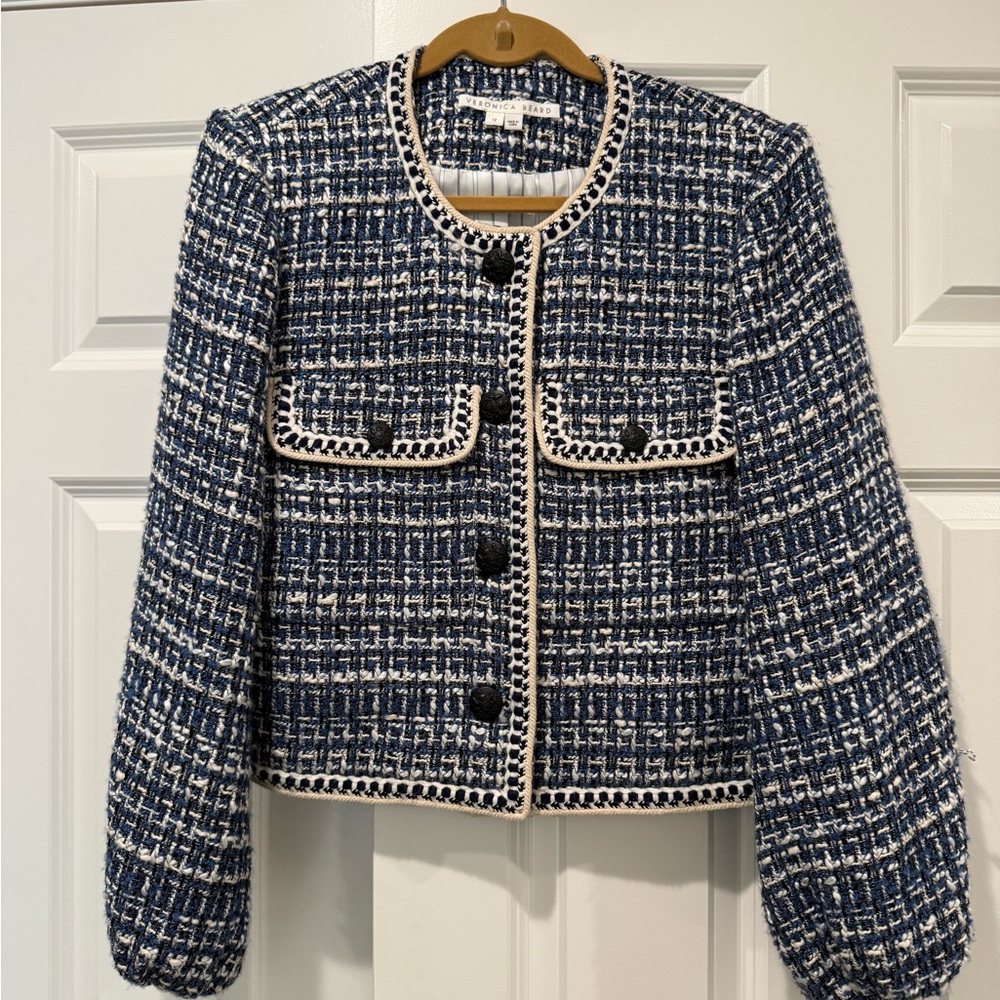 Veronica Beard Brim Tweed Jacket size 12